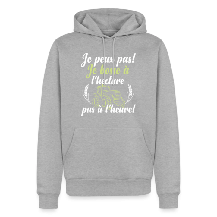  je bosse à l'hectare - vert bouteille - front