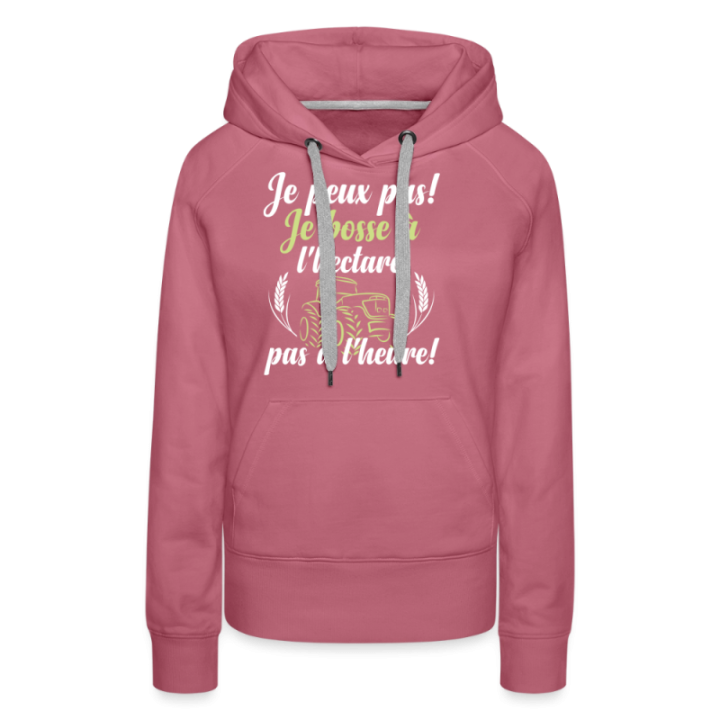 Sweat-shirt à capuche premium femme - Je peux pas