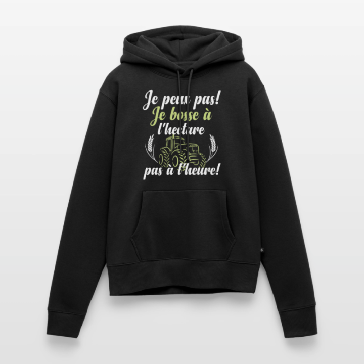 Sweat-shirt à capuche premium femme - Je peux pas