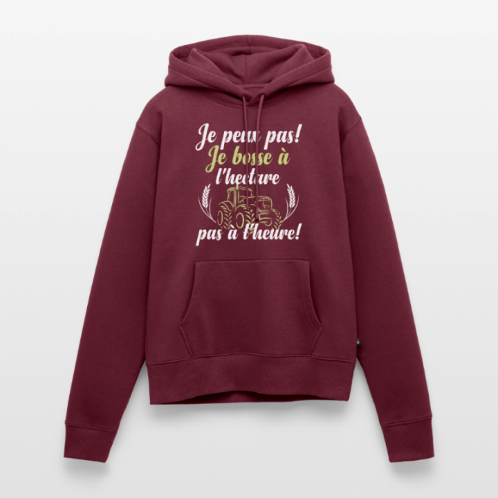 Sweat-shirt à capuche premium femme - Je peux pas