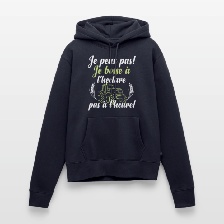 Sweat-shirt à capuche premium femme - Je peux pas