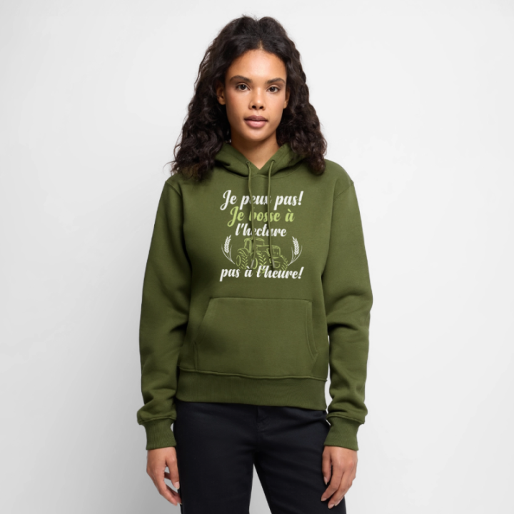 Sweat-shirt à capuche premium femme - Je peux pas