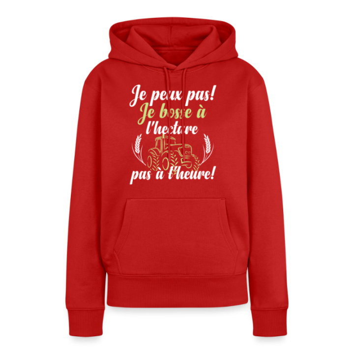Sweat-shirt à capuche premium femme - Je peux pas