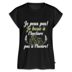 T-shirt à manches retroussées femme - Je peux pas, je bosse à l'hectare