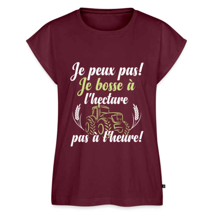 T-shirt à manches retroussées femme - Je peux pas