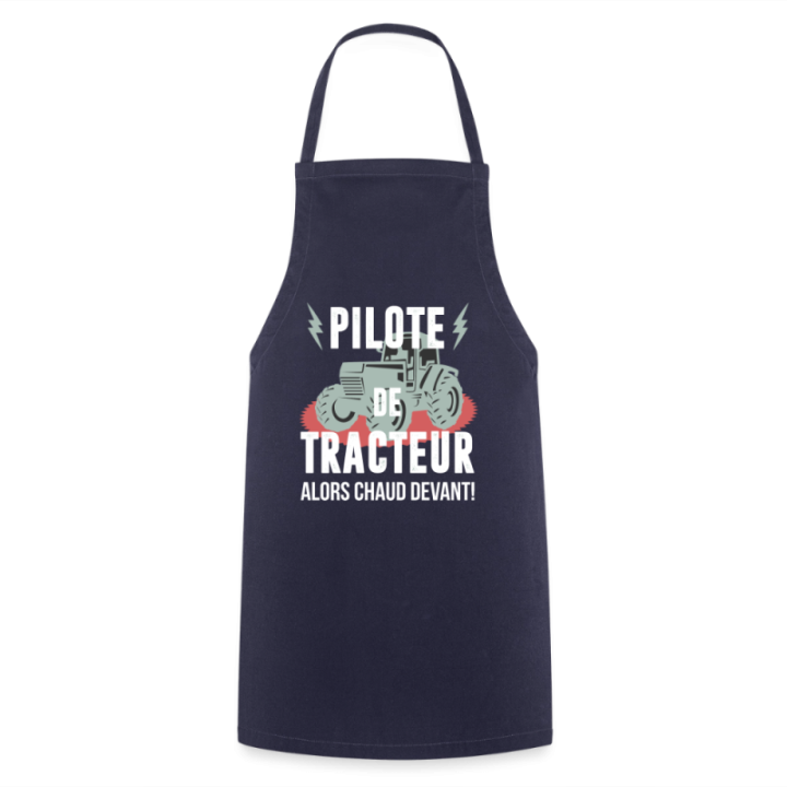 Tablier de cuisine - Pilote de tracteur - marine - front
