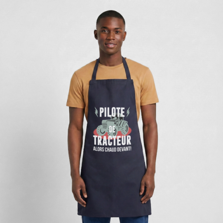 Tablier de cuisine - Pilote de tracteur - marine - front