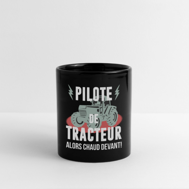 Mug uni - Pilote de tracteur - noir - front