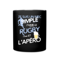 Mug uni - Un mec simple: Rugby et apéro
