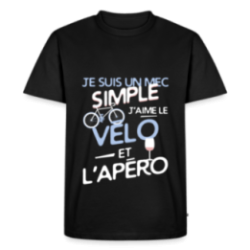 T-shirt premium homme - Un mec simple: Vélo et apéro