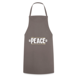 Tablier de cuisine - Peace à la raie - gris - front