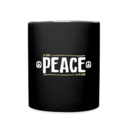 Mug uni - Peace à la raie - noir - front