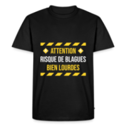 T-shirt premium homme - Risque de blagues bien lourdes
