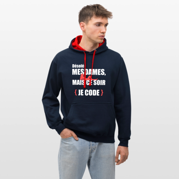  ce soir je code - bleu marine/rouge - front
