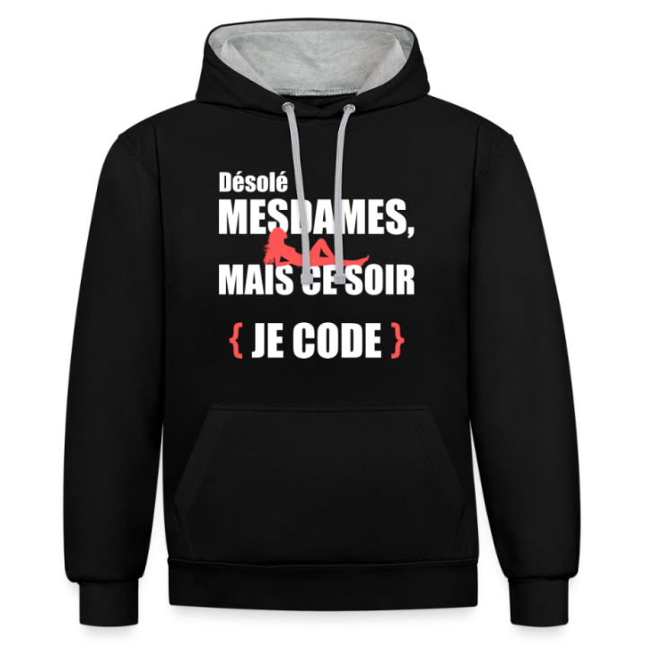  ce soir je code - bleu marine/gris chiné - front