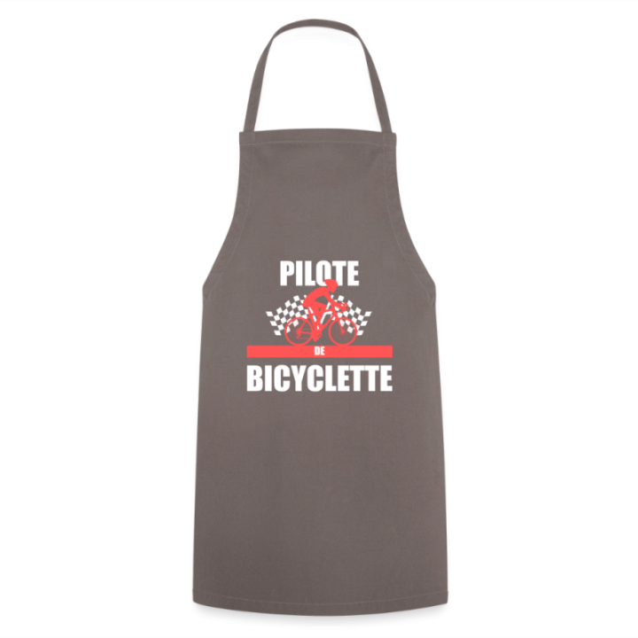 Tablier de cuisine - Pilote de bicyclette - gris - front