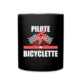 Mug uni - Pilote de bicyclette - noir - front