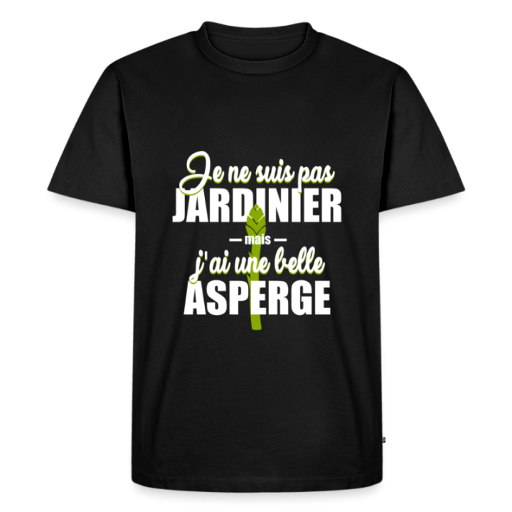 T-shirt premium homme - J'ai une belle asperge - noir - front