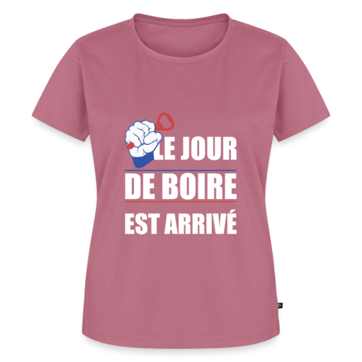 T-shirt premium femme - Le jour de boire est arrivé - mauve - front
