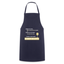 Tablier de cuisine - Je veux juste un autre verre - marine - front