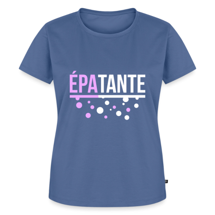 T-shirt premium femme - Épa-tante - bleu pigeon - front