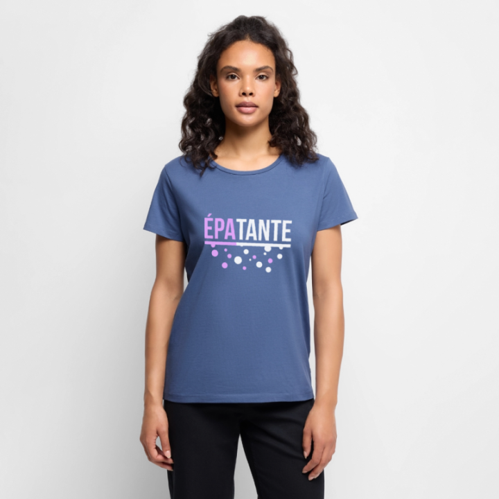 T-shirt premium femme - Épa-tante - bleu pigeon - front