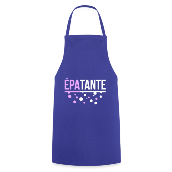 Tablier de cuisine - Épa-tante - bleu royal - front