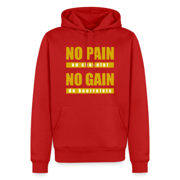 Sweat-shirt à capuche premium homme - No pain au chocolat