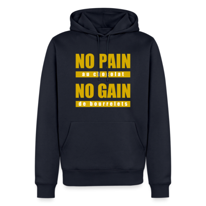 Sweat-shirt à capuche premium homme - No pain au chocolat