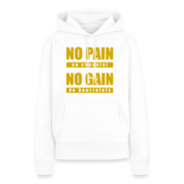 Sweat-shirt à capuche premium femme - No pain au chocolat