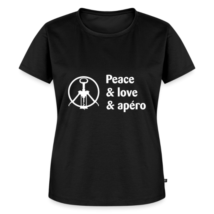 T-shirt premium femme - Peace Love Apéro - noir - front