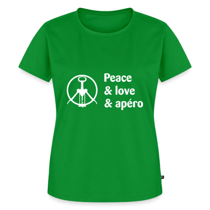 T-shirt premium femme - Peace Love Apéro - vert - front