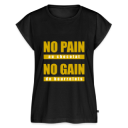 T-shirt à manches retroussées femme - No pain au chocolat