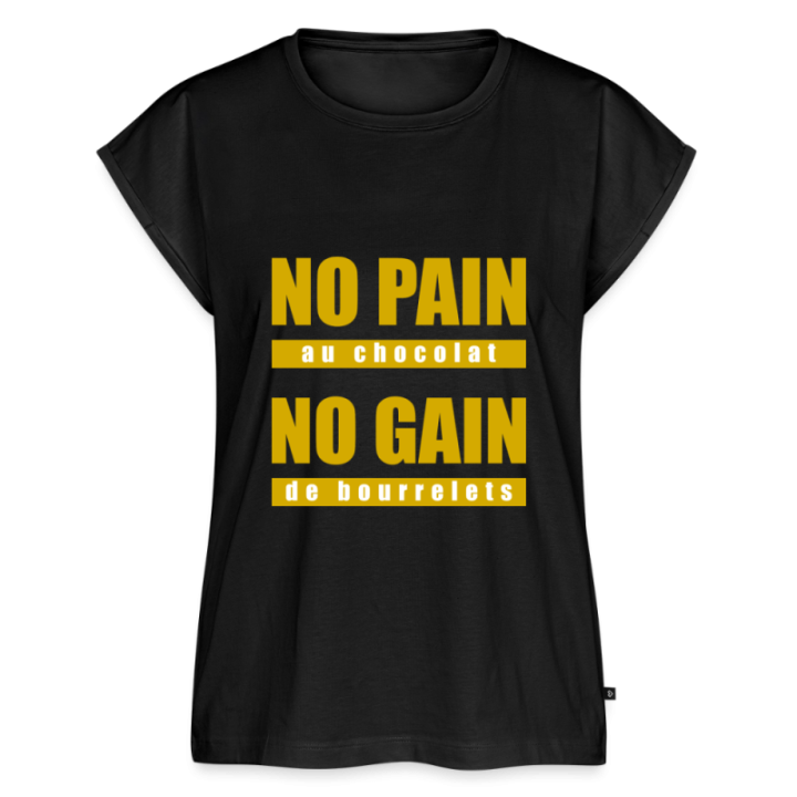T-shirt à manches retroussées femme - No pain au chocolat