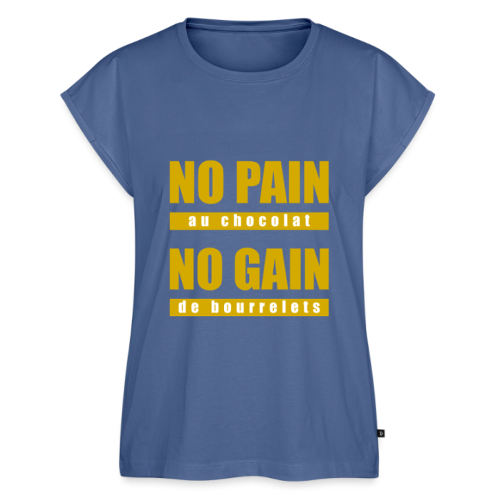T-shirt à manches retroussées femme - No pain au chocolat