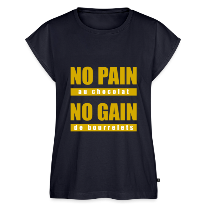 T-shirt à manches retroussées femme - No pain au chocolat