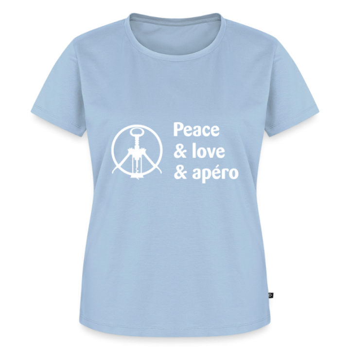T-shirt premium femme - Peace Love Apéro - bleu clair - front