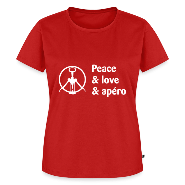 T-shirt premium femme - Peace Love Apéro - rouge - front