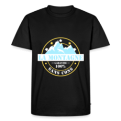 T-shirt premium homme - La montagne: Garantie sans cons