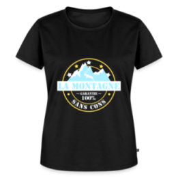 T-shirt premium femme - La montagne: Garantie sans cons - noir - front