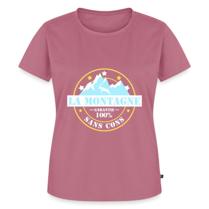 T-shirt premium femme - La montagne: Garantie sans cons - mauve - front