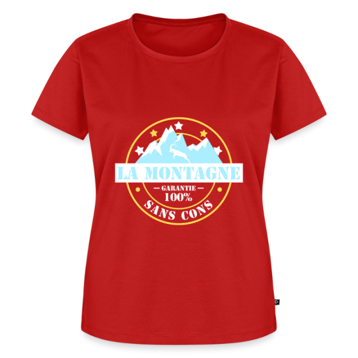 T-shirt premium femme - La montagne: Garantie sans cons - rouge - front