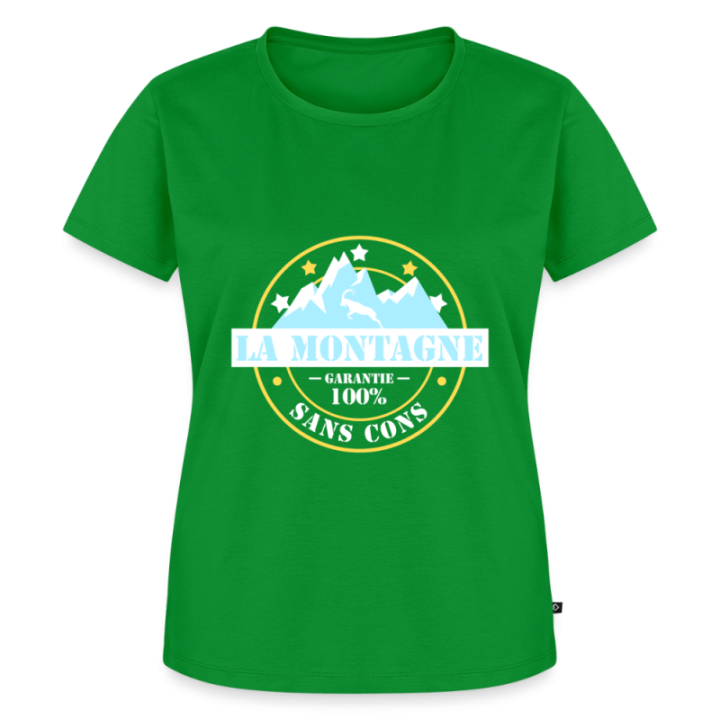 T-shirt premium femme - La montagne: Garantie sans cons - vert - front