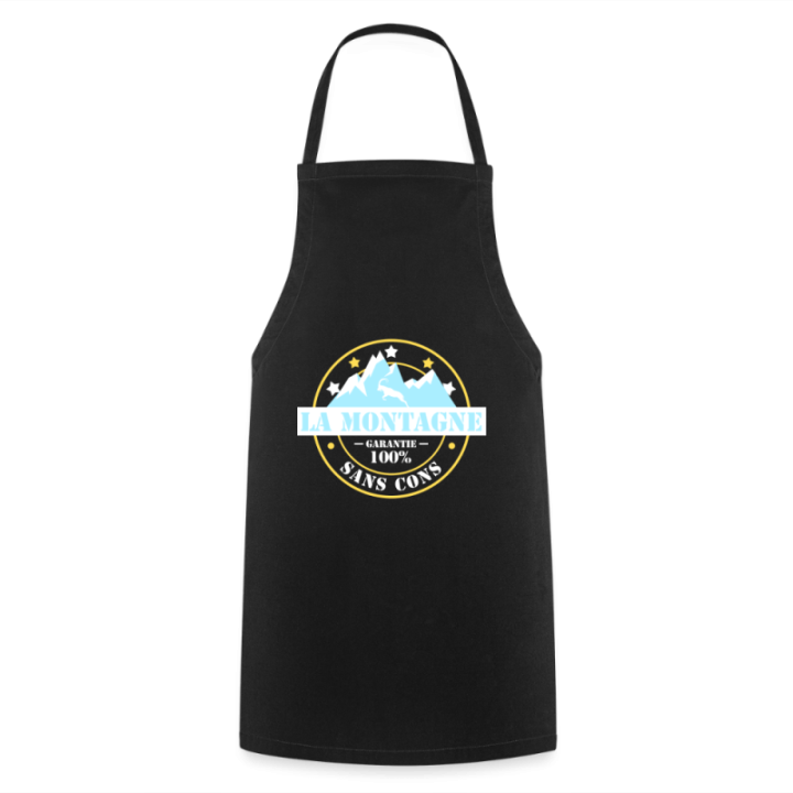 Tablier de cuisine - La montagne: Garantie sans cons - noir - front