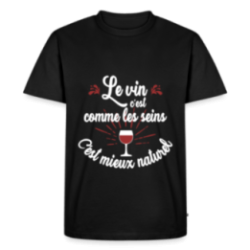 T-shirt premium homme - Le vin c'est mieux naturel