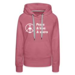Sweat-shirt à capuche premium femme - Peace Love Apéro