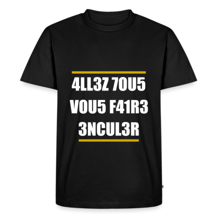 T-shirt premium homme - Allez tous vous faire... - noir - front