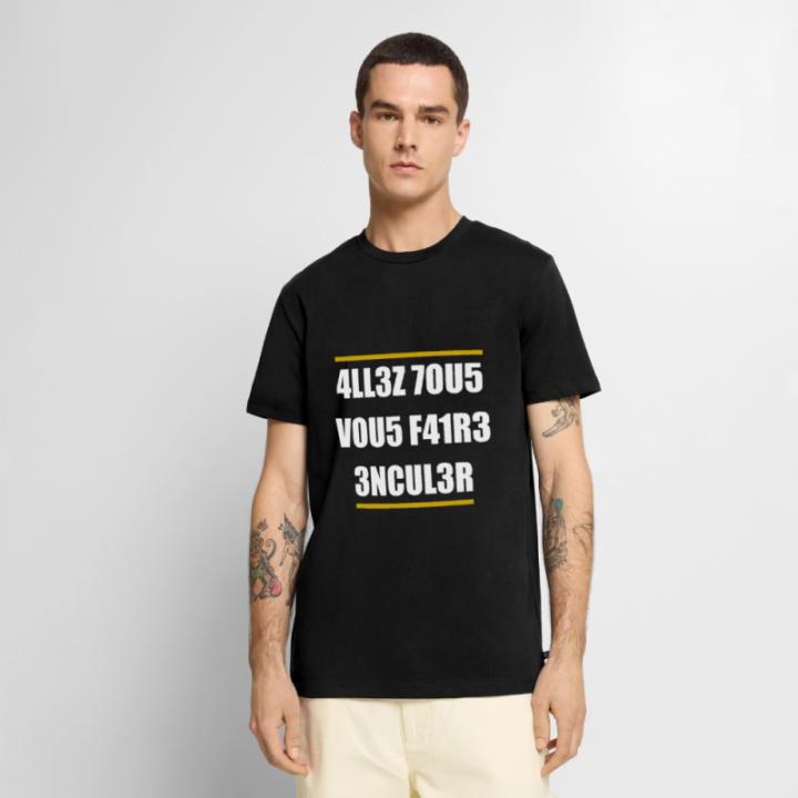 T-shirt premium homme - Allez tous vous faire... - noir - front
