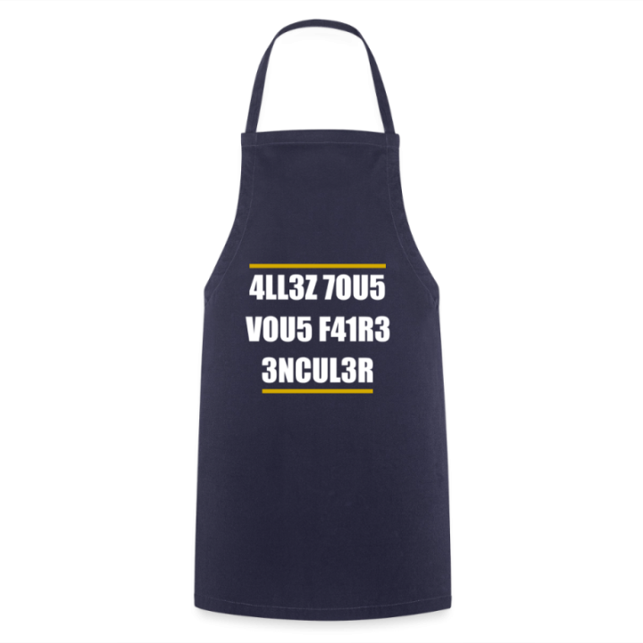 Tablier de cuisine - Allez tous vous faire... - marine - front