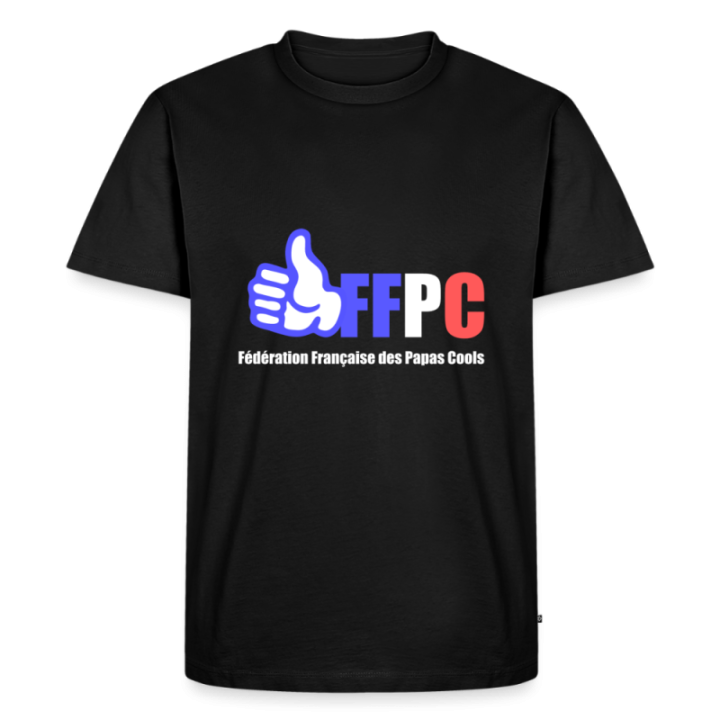 T-shirt premium homme - Fédération Française des papas cools - noir - front